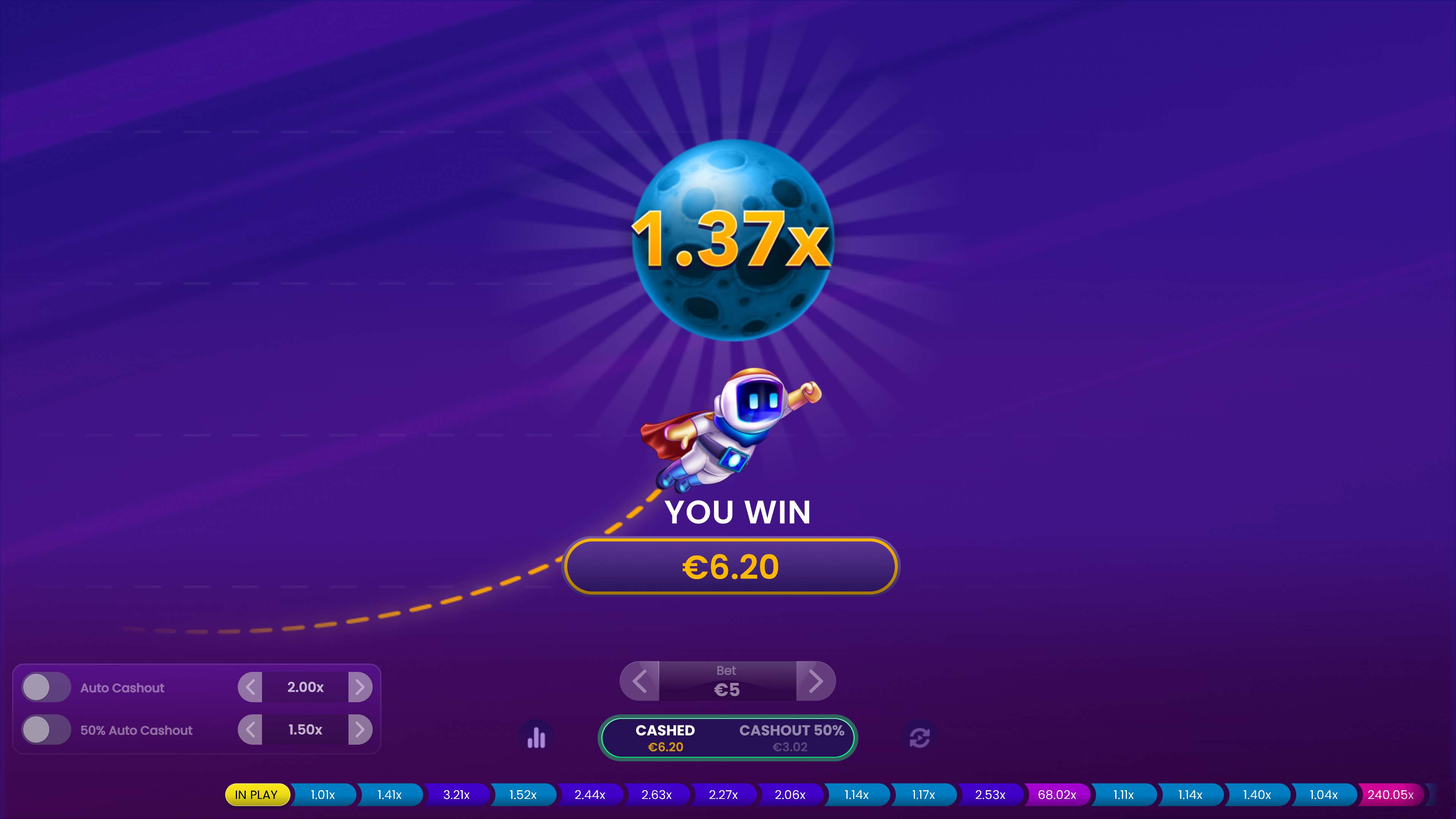 Spaceman Game Play
