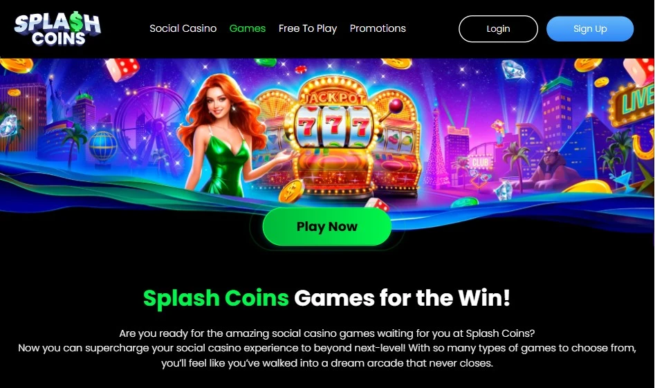 Splash Coins Welcome Page