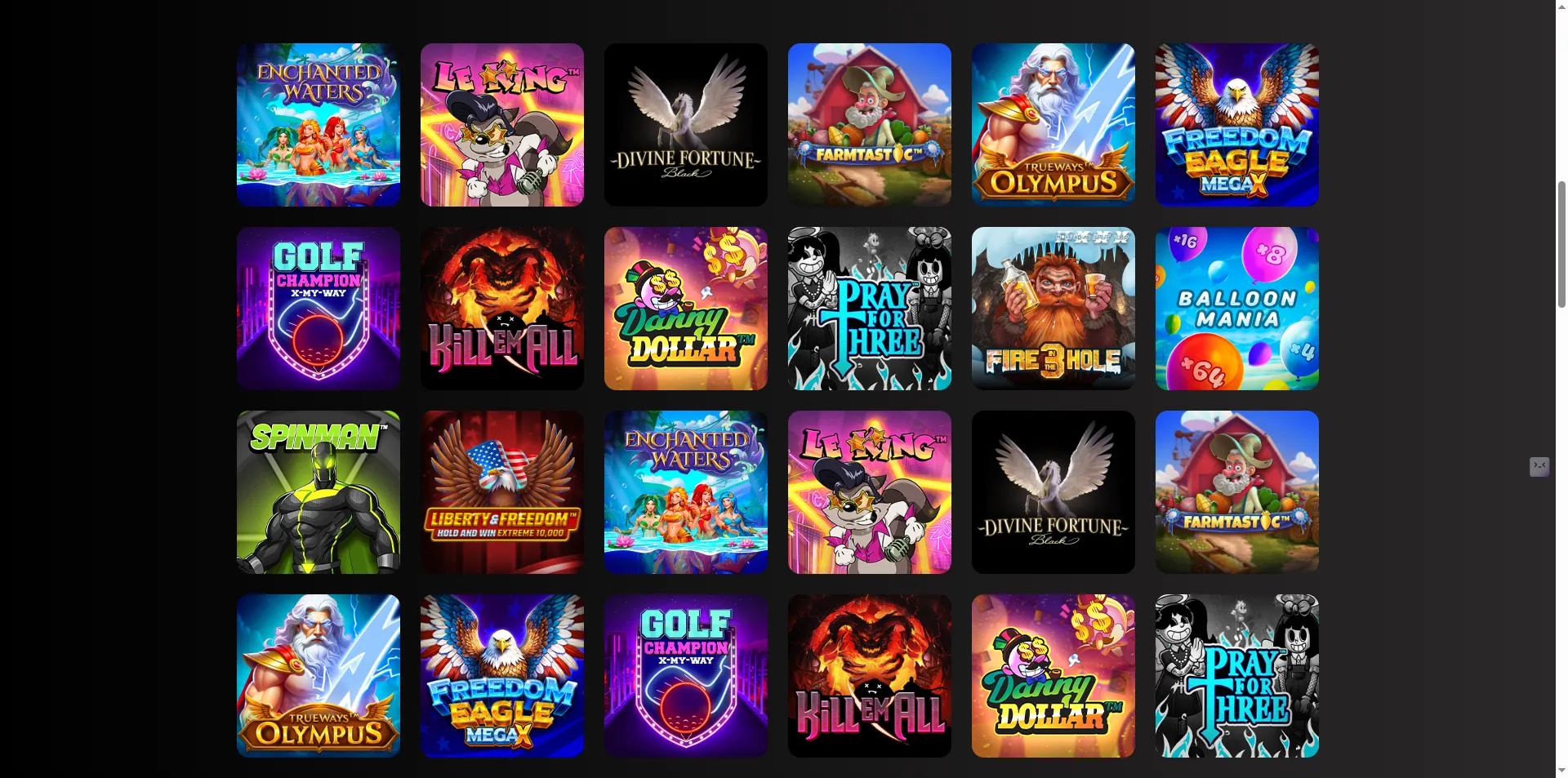 Games at JuicyPopSlots