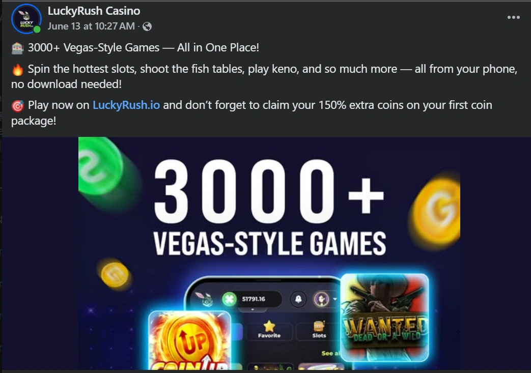 LuckRush Sweeps