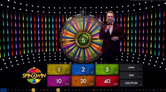 Mcluck Spin a Win wheel live casino