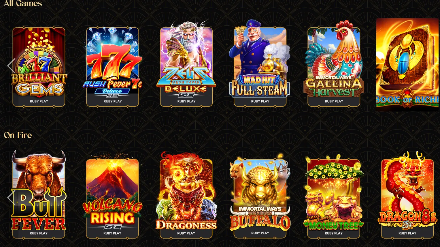 casino-style games at Roxy Moxy