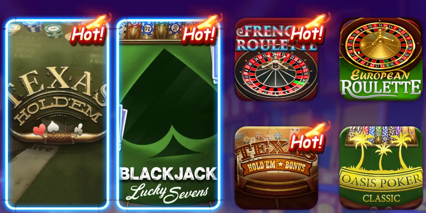 are there any table games at jackpot go casino?